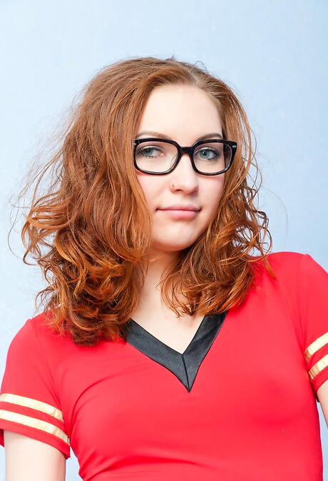 Amazing hottie Sabrina in hose bares her ass and hairy pussy 